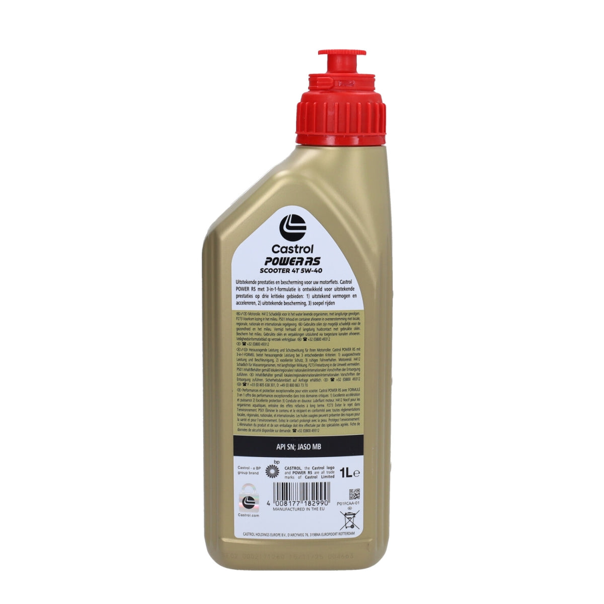 Motorolie Castrol 5W40 4t power rs scooter 1L