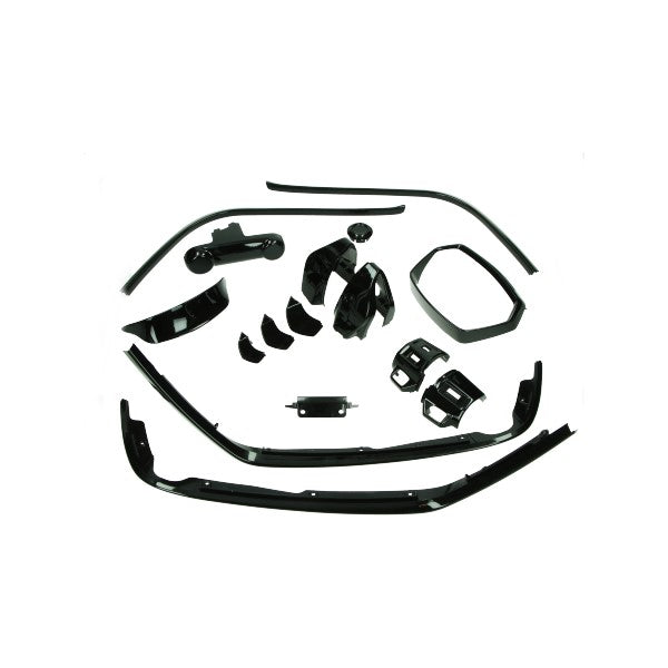 Stylingset euro-4/5 vespa 2018> zwart glans 16-delig sprint