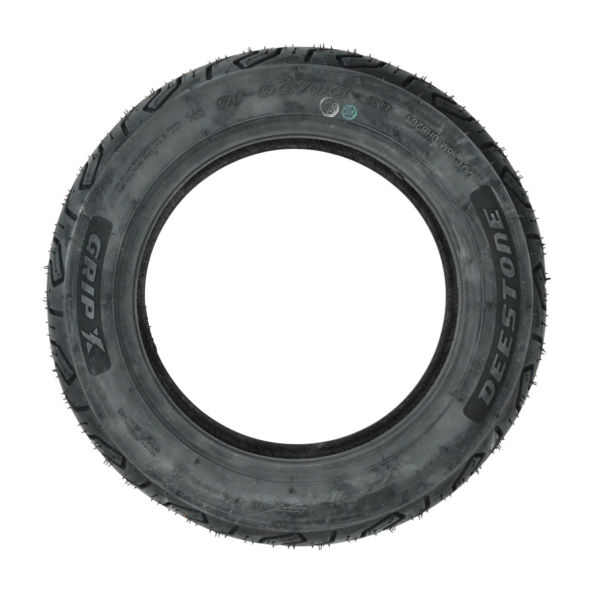 Buitenband Deestone Grip X 90/90x10 — Tubeless (o.a. Sym/Kymco/China-scooters)