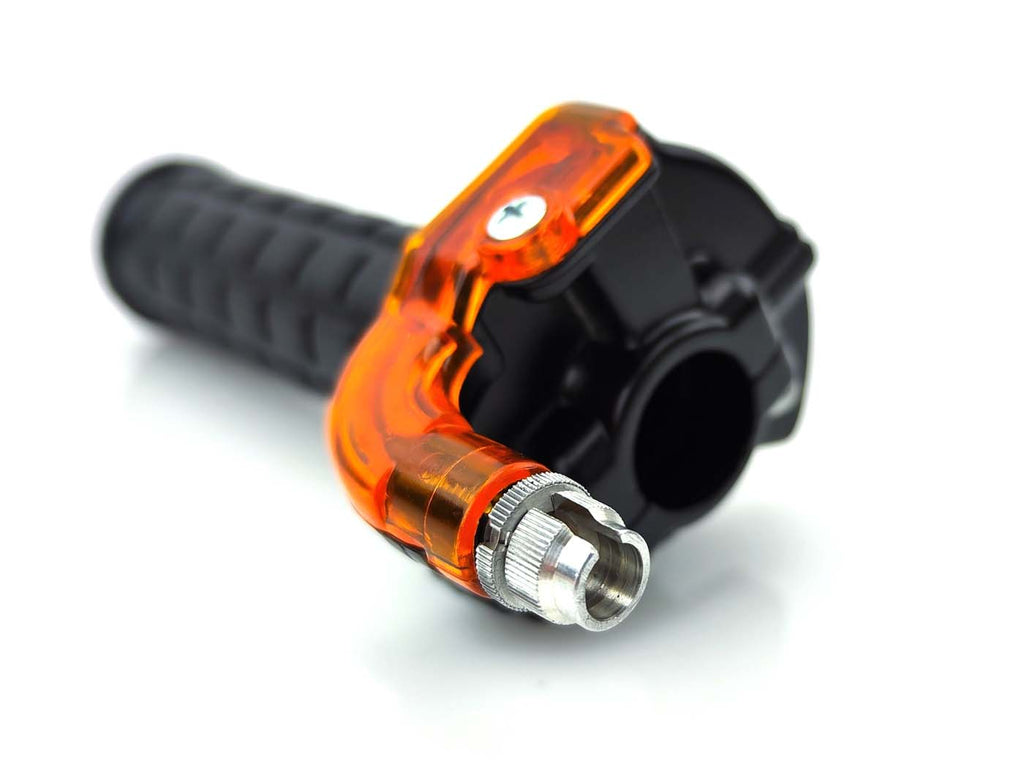 Gashendel Lusito Speed Haaks Zwart/Oranje (Made in EU) — Universeel Scooter & Bromfiets