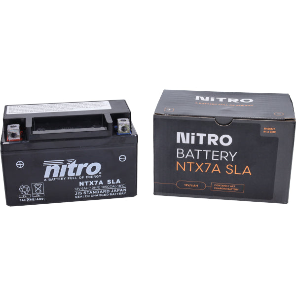 Accu nitro ntx7a-bs/ytx7a-bs sla/gel peugeot-4t, sco kymco 4t, sco china 4t, sco sym 4t
