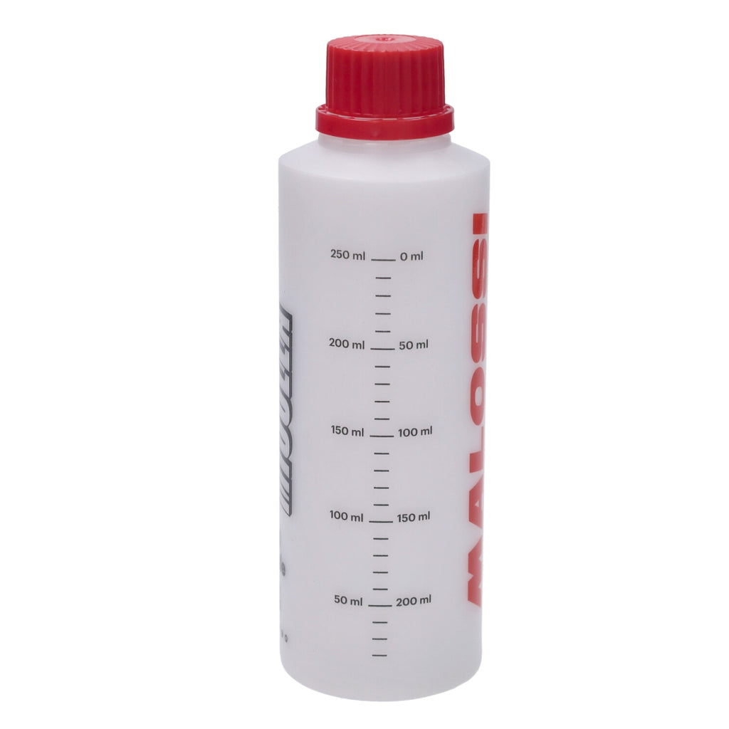 Maatbeker Malossi 2T Mengolie 250ml — Met Afsluitbare Dop