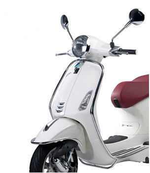 Valbeugels Piaggio Origineel Voorzijde Chroom — Vespa Elettrica, Primavera & Sprint