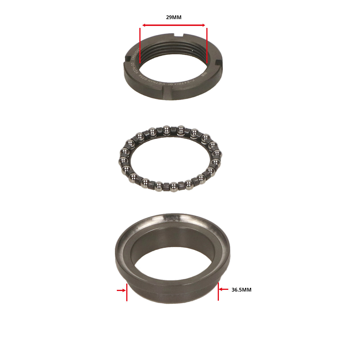 Balhoofdset/Balhoofdlagers Piaggio origineel boven beverly, gts alle mod., mp3, runner, zip sp, lx, primavera, sco piaggio, sportcity one, sprint, zip 4t