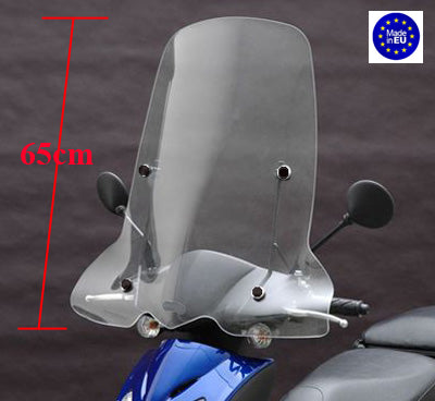 Windscherm Regia agility, kymco helder met bevestigingsset (made in EU) hoog 65cm