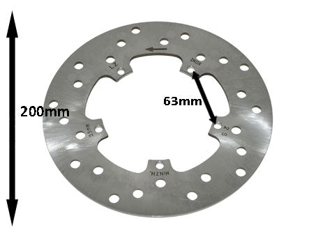 Remschijf Piaggio origineel voor 200mm (Sprint/Primavera/Runner/LX/ZIP SP/Fly)