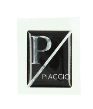 Sticker logo voorscherm zwart lx, piaggio, primavera, sprint