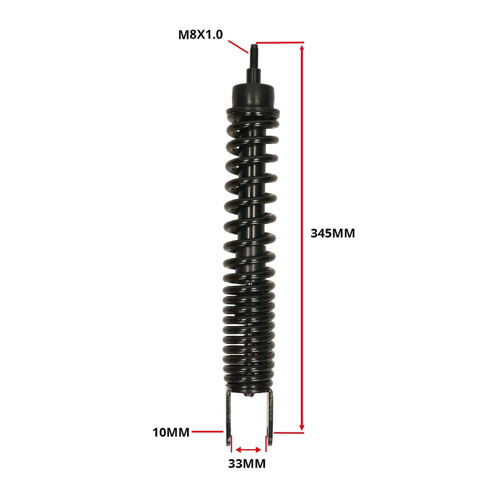 Achtervering/Schokbreker achter Piaggio zip origineel 290mm runner poggiali, vespa 50s, zip2000, lx fl, lxv