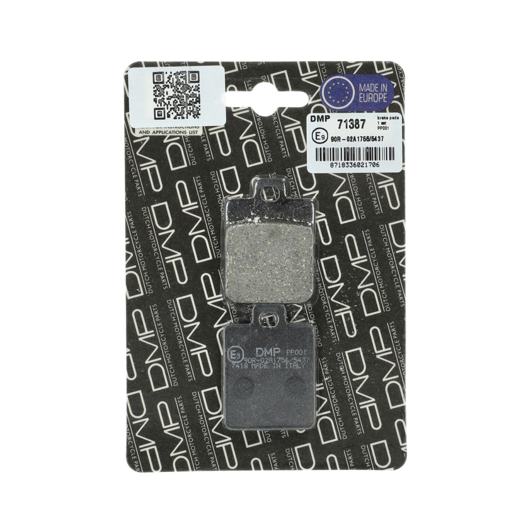 Remblokset DMP voor+achter ecooter E2, tweet, dna, lxv, mp3, nrg, runner, stalker, symphony sr, vespa lx, vespa S