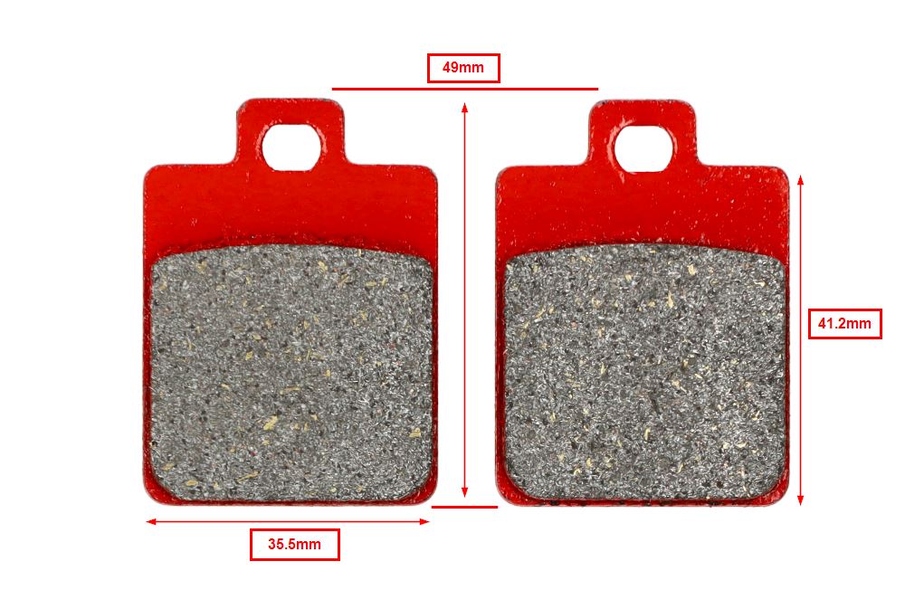 Remblokset malossi voor rood ecooter E2, lxv, mp3, nrg mc3, runner, sprint 4t-3v, stalker, symphony, vespa lx, zip sp