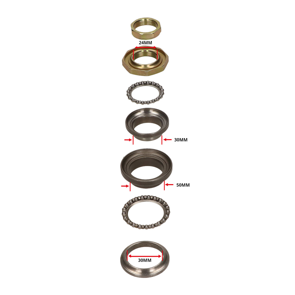 Balhoofdlagers China 4T — Ø24mm (GTS Toscana, AGM, BTC, IVA, La Souris, Senzo e.a.)