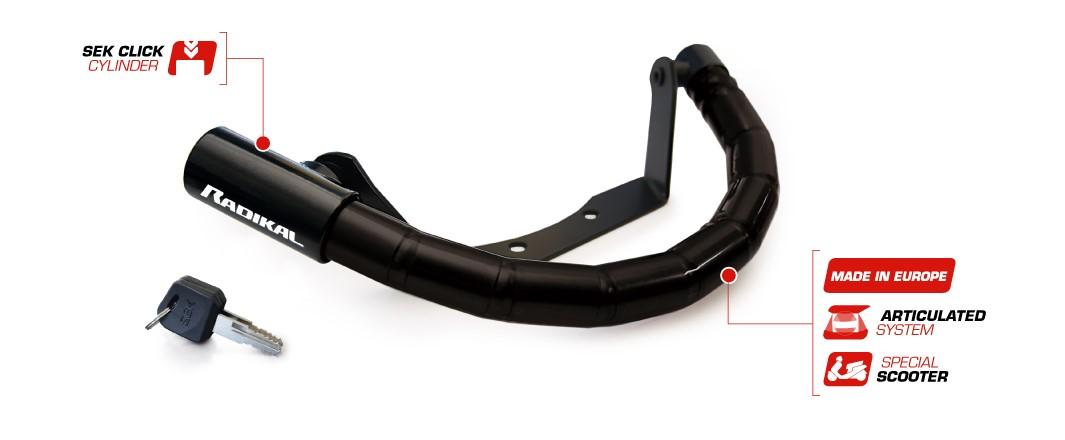 Stuurslot Radikal Anti Robos — Vespa Primavera & Sprint (Anti-diefstal)