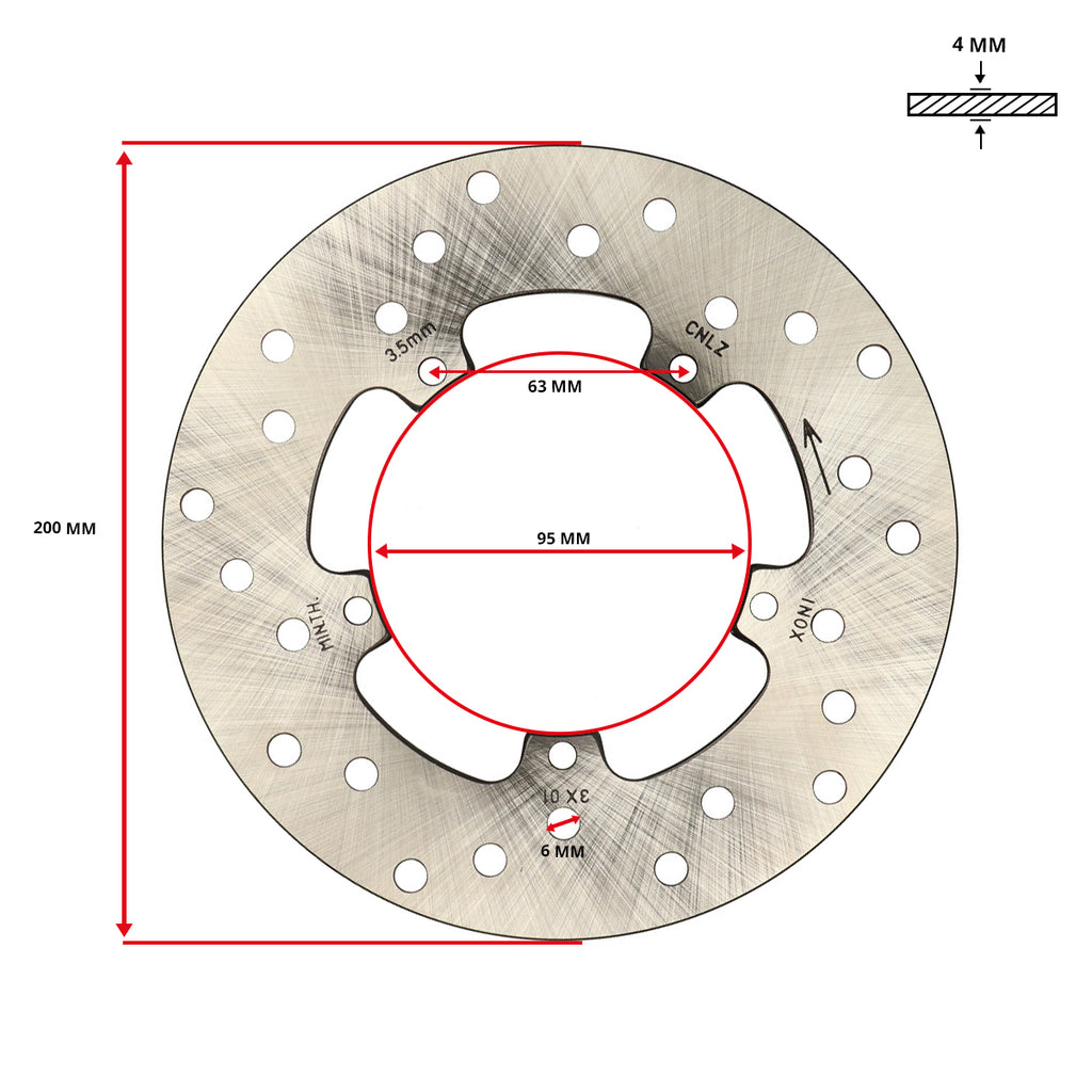 Remschijf Piaggio origineel 200mm