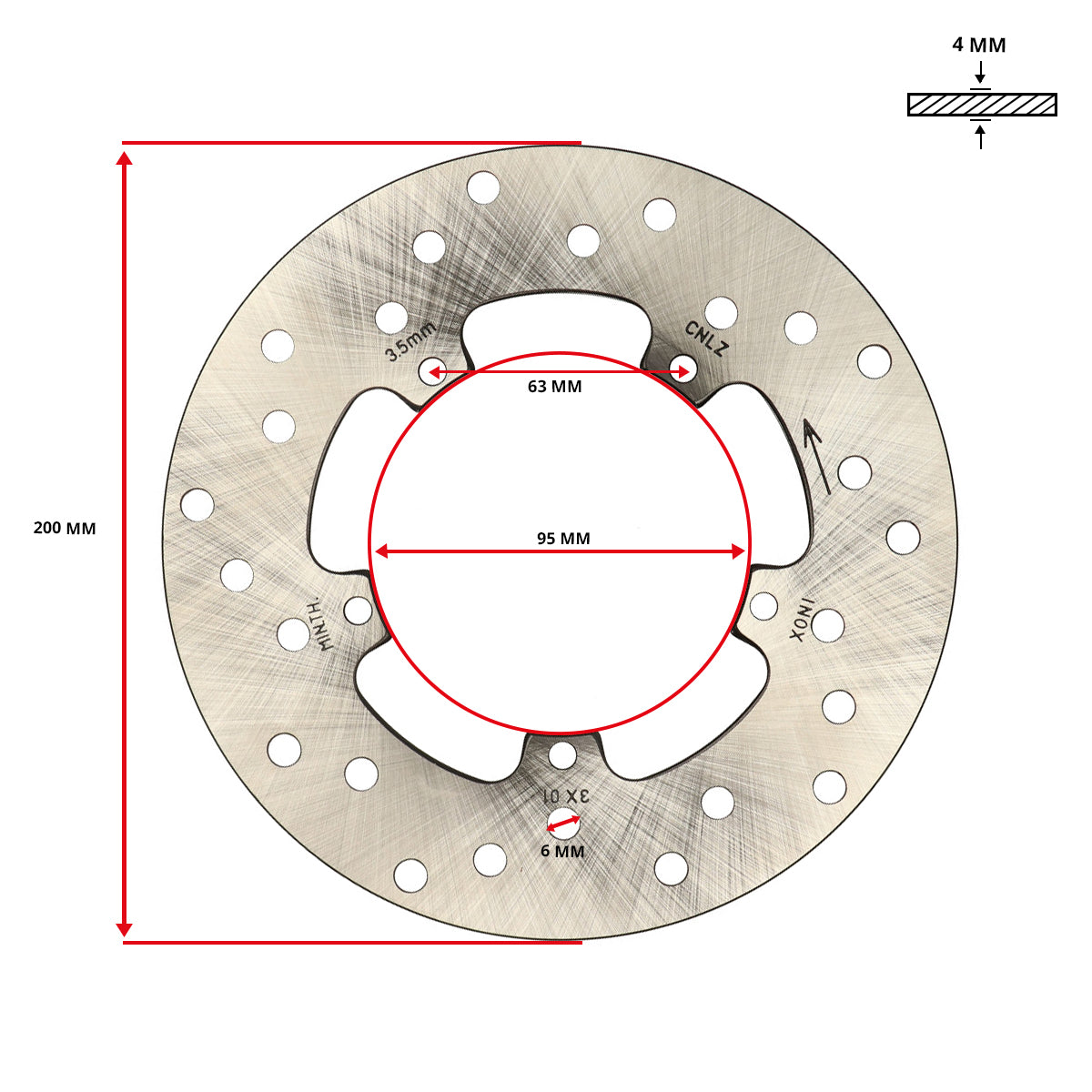 Remschijf Piaggio origineel 200mm